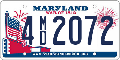 MD license plate 4MD2072