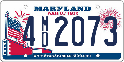 MD license plate 4MD2073