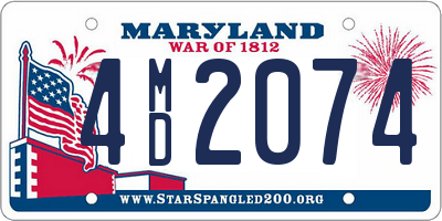 MD license plate 4MD2074