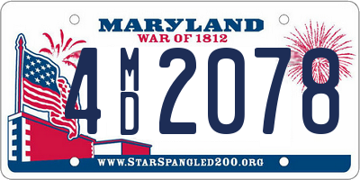 MD license plate 4MD2078