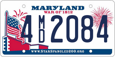 MD license plate 4MD2084