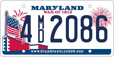 MD license plate 4MD2086