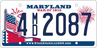 MD license plate 4MD2087