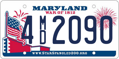 MD license plate 4MD2090