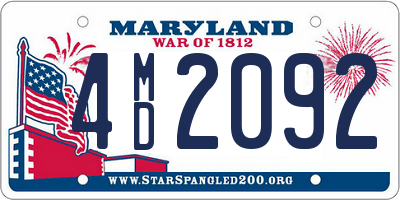 MD license plate 4MD2092