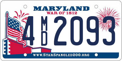 MD license plate 4MD2093