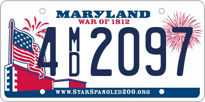 MD license plate 4MD2097