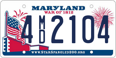 MD license plate 4MD2104