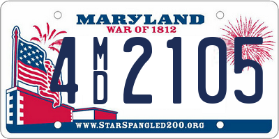 MD license plate 4MD2105