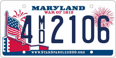 MD license plate 4MD2106