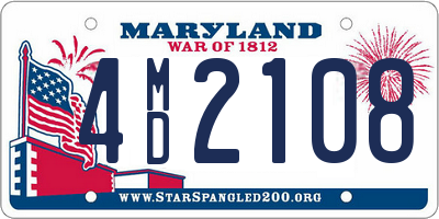 MD license plate 4MD2108
