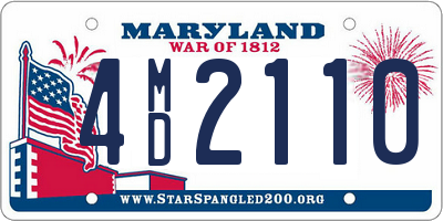 MD license plate 4MD2110