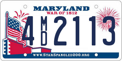 MD license plate 4MD2113