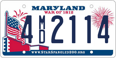 MD license plate 4MD2114
