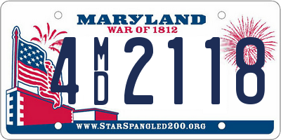 MD license plate 4MD2118