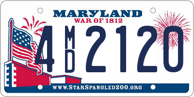 MD license plate 4MD2120
