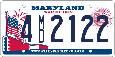 MD license plate 4MD2122