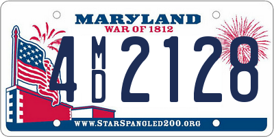MD license plate 4MD2128