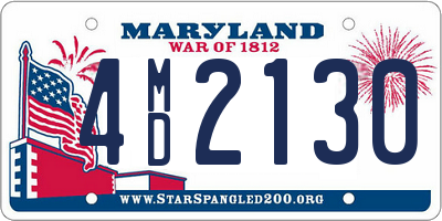 MD license plate 4MD2130