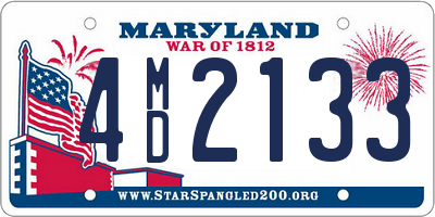 MD license plate 4MD2133