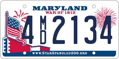 MD license plate 4MD2134