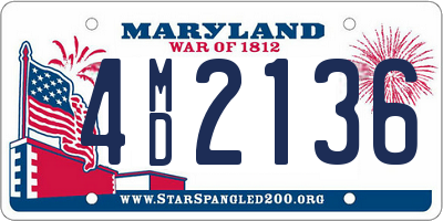 MD license plate 4MD2136