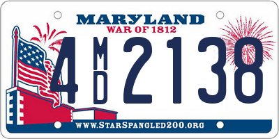 MD license plate 4MD2138