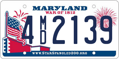 MD license plate 4MD2139