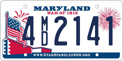 MD license plate 4MD2141