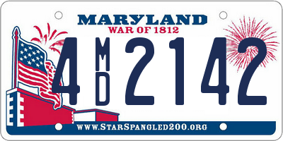 MD license plate 4MD2142