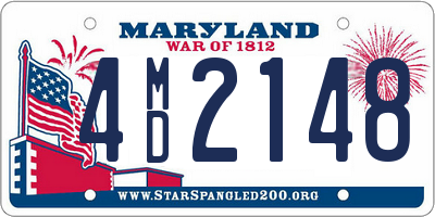 MD license plate 4MD2148