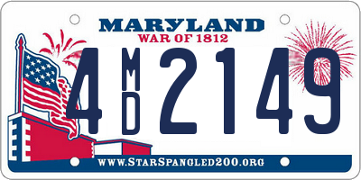 MD license plate 4MD2149