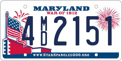 MD license plate 4MD2151