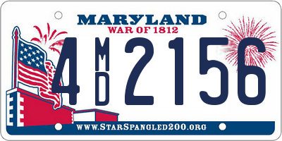 MD license plate 4MD2156