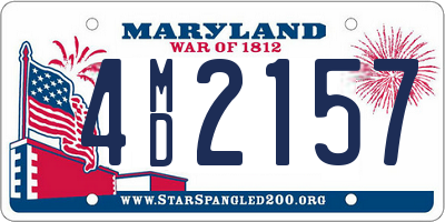 MD license plate 4MD2157