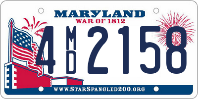 MD license plate 4MD2158