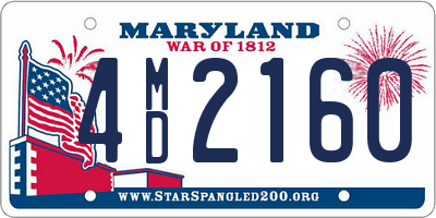MD license plate 4MD2160