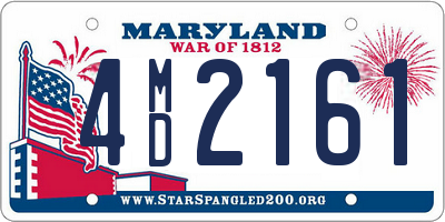 MD license plate 4MD2161