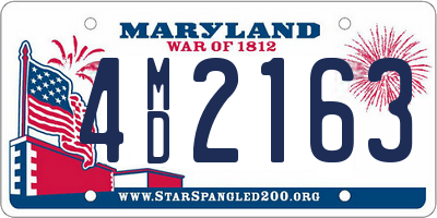 MD license plate 4MD2163