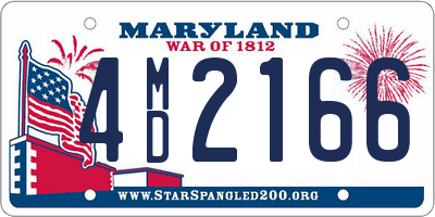 MD license plate 4MD2166