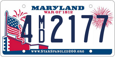 MD license plate 4MD2177