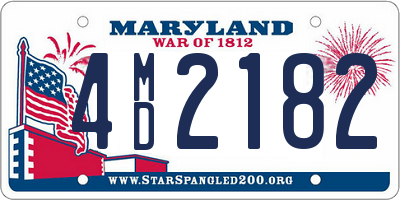 MD license plate 4MD2182