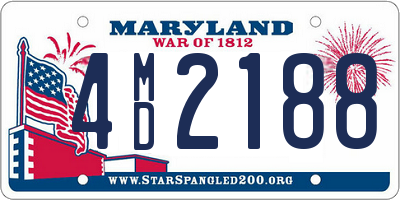 MD license plate 4MD2188