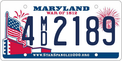 MD license plate 4MD2189