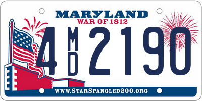 MD license plate 4MD2190