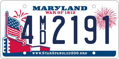MD license plate 4MD2191