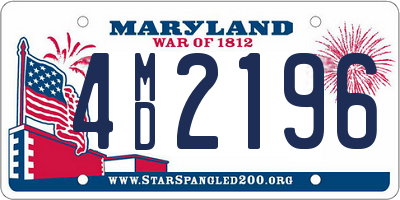 MD license plate 4MD2196