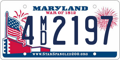 MD license plate 4MD2197