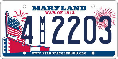 MD license plate 4MD2203