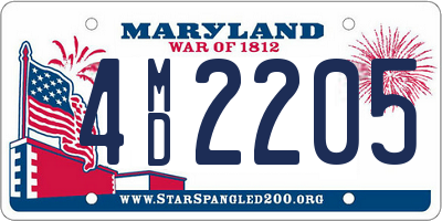 MD license plate 4MD2205